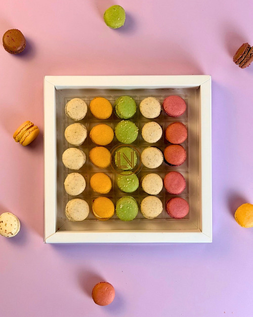 Coffret de 25 minis macarons