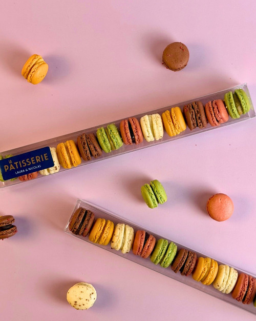 Coffret de 12 minis macarons
